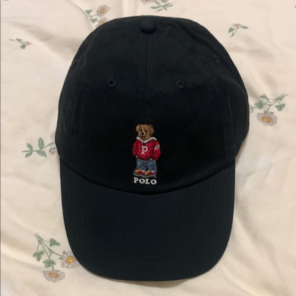 Polo by Ralph Lauren Black Bear Embroidered Cap